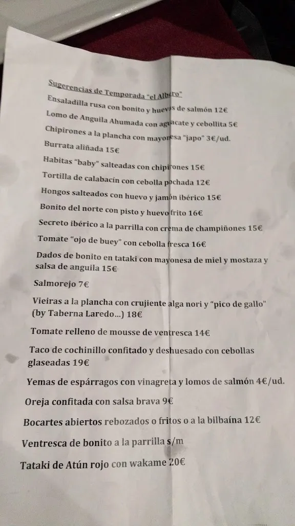 Menu_Restaurante El Albero, S.L._Becerril de la Sierra_image_2