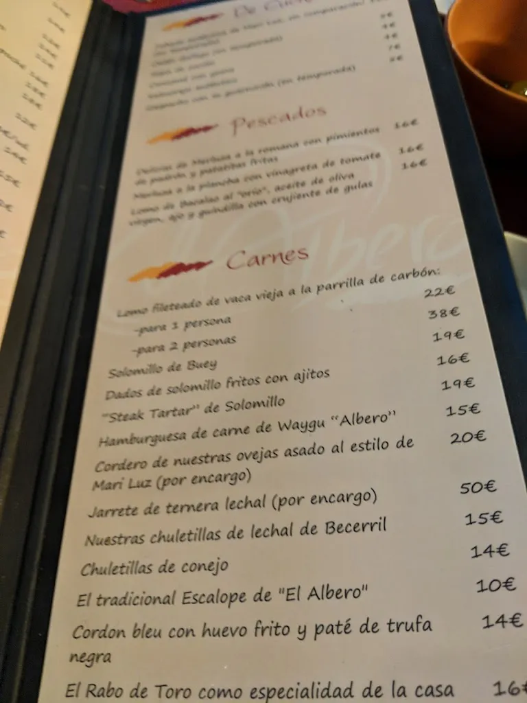 Menu_Restaurante El Albero, S.L._Becerril de la Sierra_image_4