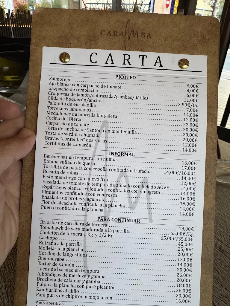 Menu_Restaurante Caramba_Becerril de la Sierra_image_1