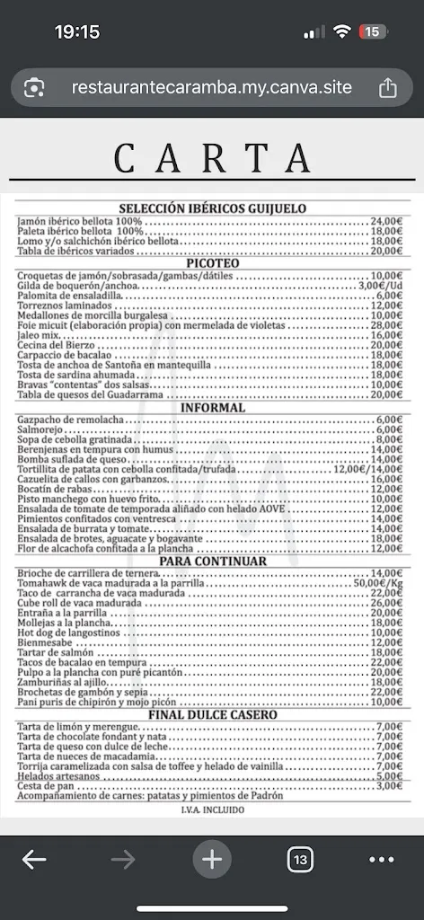 Menu_Restaurante Caramba_Becerril de la Sierra_image_2