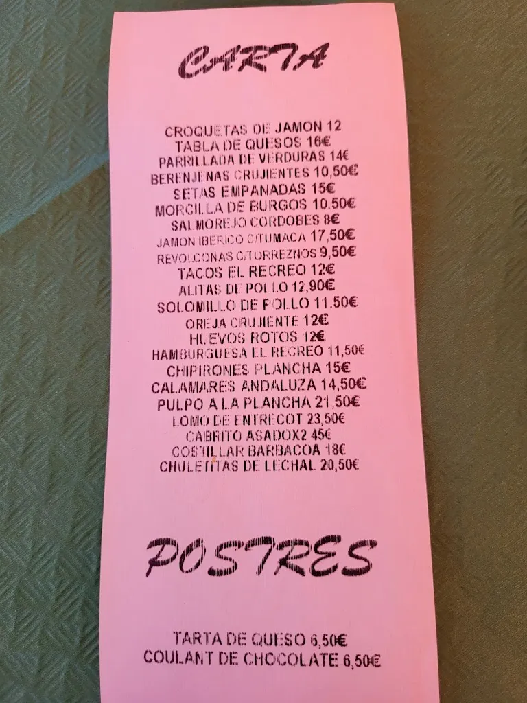 Menu_El Recreo_Becerril de la Sierra_image_2