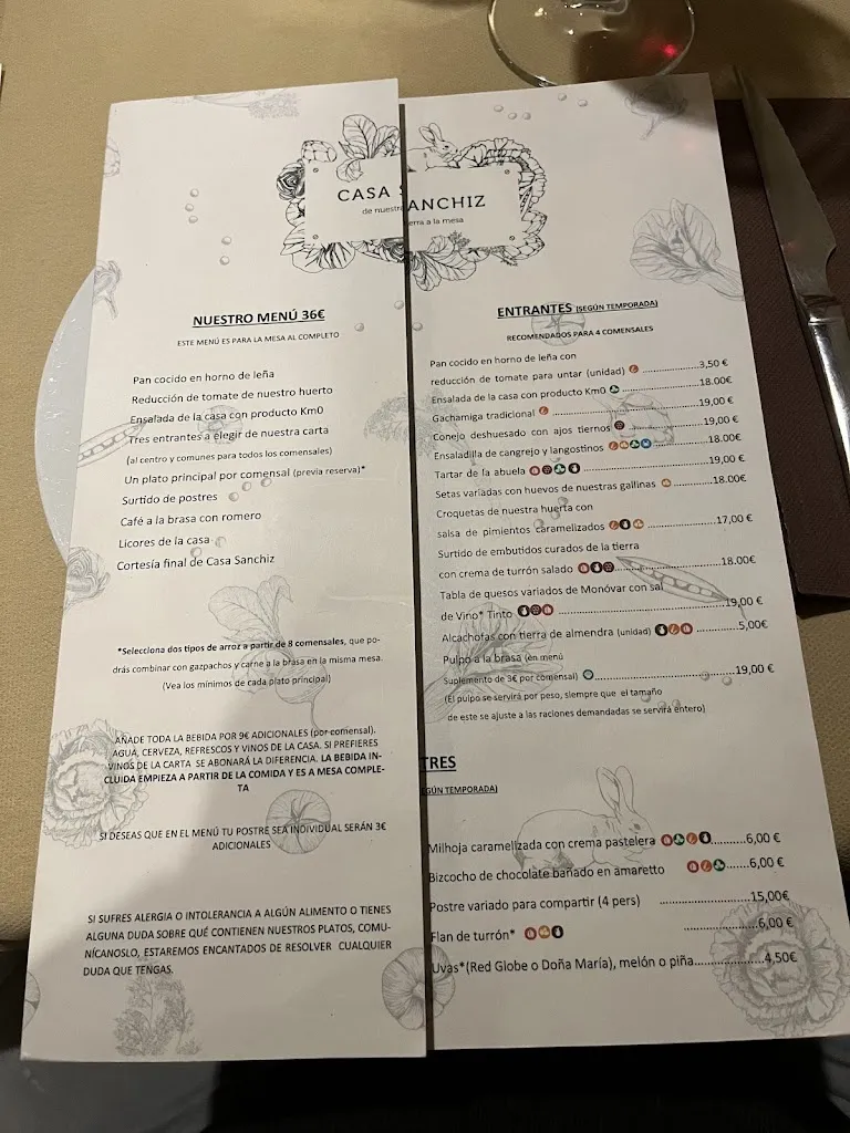 Menu_Restaurante Casa Sanchiz_Monóvar/Monòver_image_1