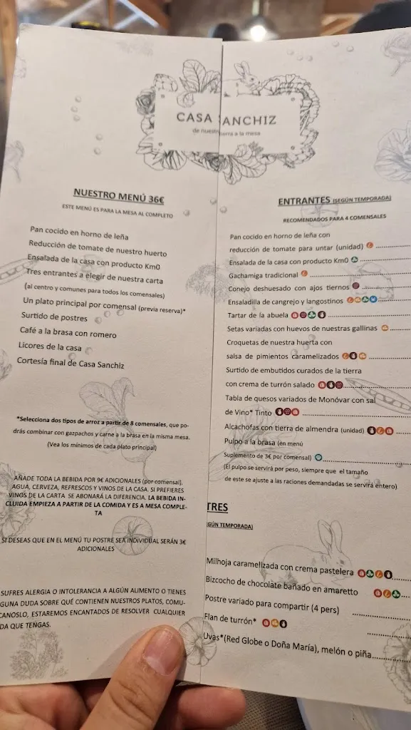 Menu_Restaurante Casa Sanchiz_Monóvar/Monòver_image_2