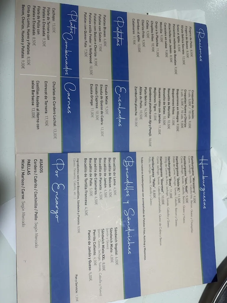 Menu_Bar Restaurante Mirasierra_Cabrera La_image_4