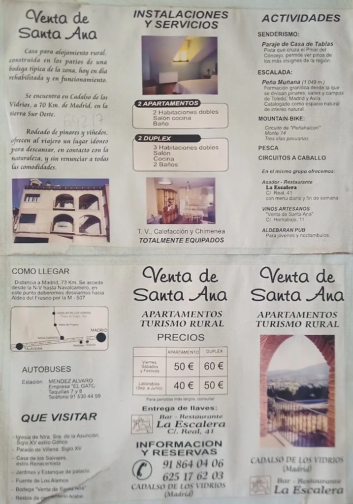 Menü_Restaurante la Escalera_Cadalso de los Vidrios_Bild_1