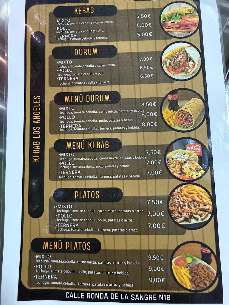 Menu_Bar Los Ángeles kebab_Cadalso de los Vidrios_image_1