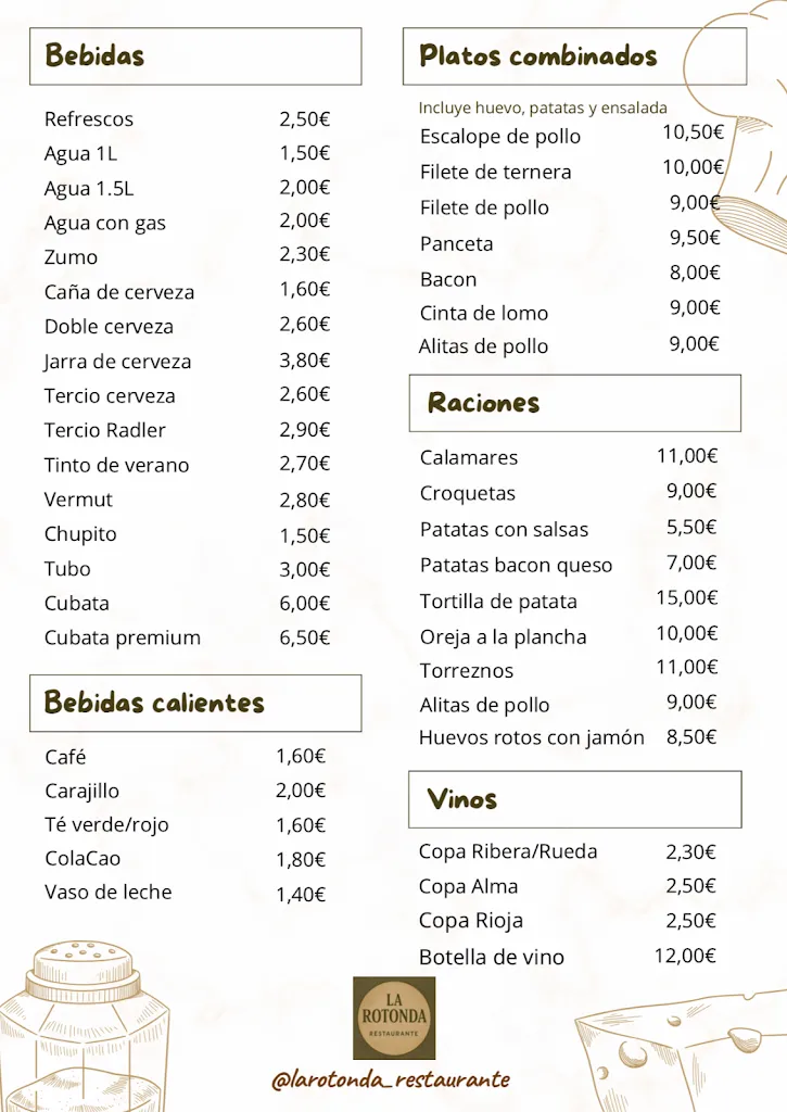 Menü_Restaurante La Rotonda_Camarma de Esteruelas_Bild_1