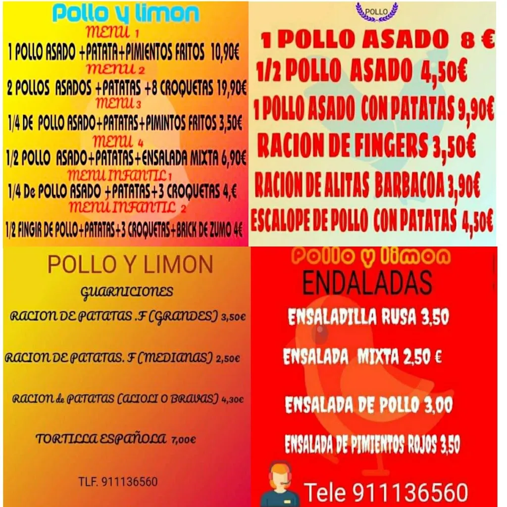 Menu_Pollo y Limón (Asador de pollos)_Camarma de Esteruelas_image_2