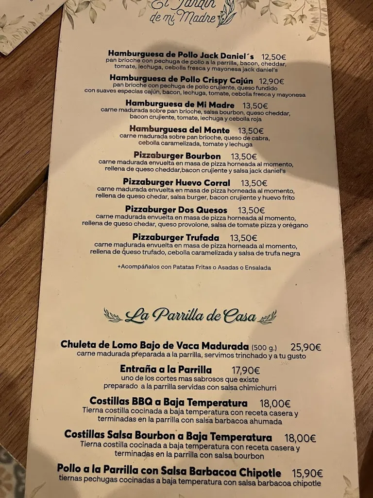 Menu_El jardín de mi madre_Carabanchel_image_1