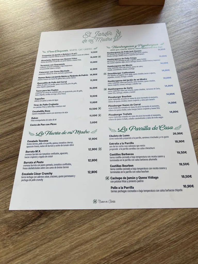 Menu_El jardín de mi madre_Carabanchel_image_2