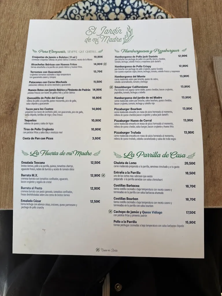 Menu_El jardín de mi madre_Carabanchel_image_3