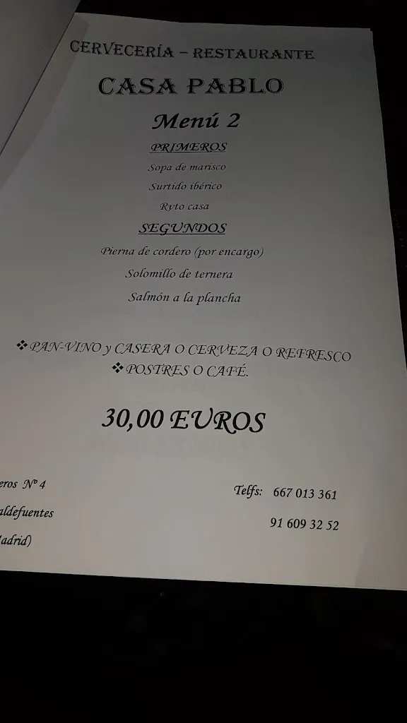 Menu_Restaurante Casa Pablo_Arroyomolinos_image_2