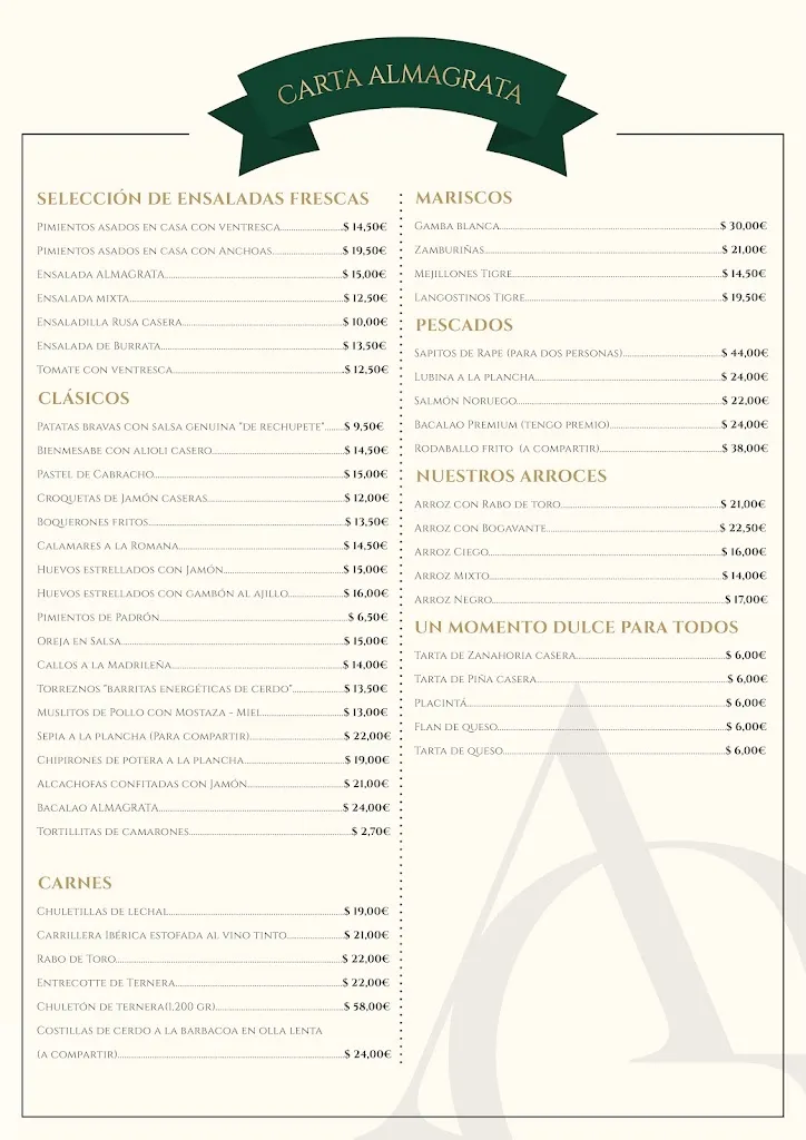 Menü_Almagrata Restaurante_Arroyomolinos_Bild_1