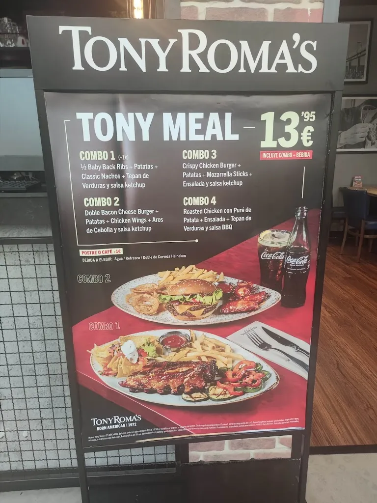 Menü_Tony Roma's_Arroyomolinos_Bild_1