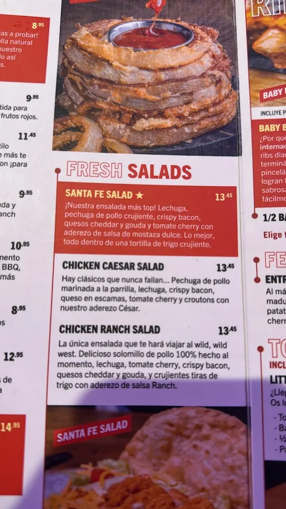 Menü_Tony Roma's_Arroyomolinos_Bild_4