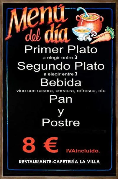 Menu_Cafetería restaurante La Villa_Arroyomolinos_image_1