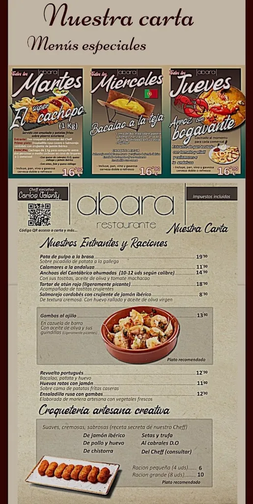 Menu_Abara Restaurante_Arroyomolinos_image_1