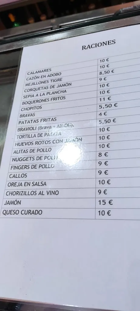 Menu_Bar Los Caños_Cenicientos_image_1