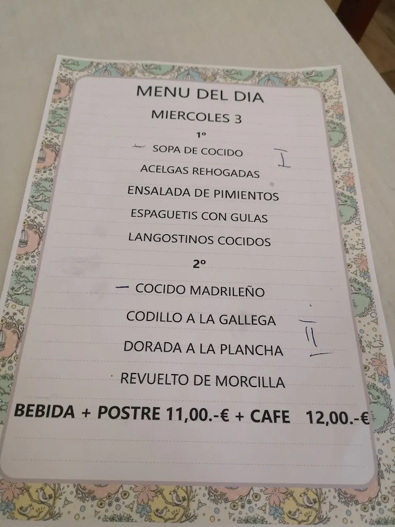 Menu_El Rincón De Carmen_Campo Real_immagine_1