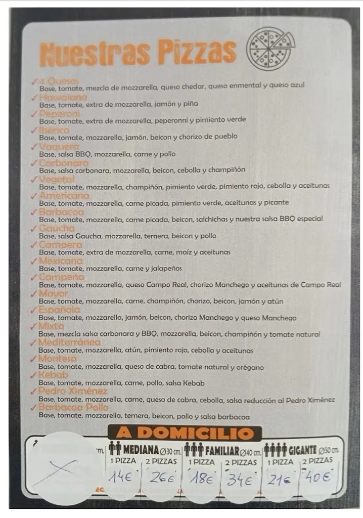 Menu_Pizzería Mayor, Campo Real_Campo Real_image_1