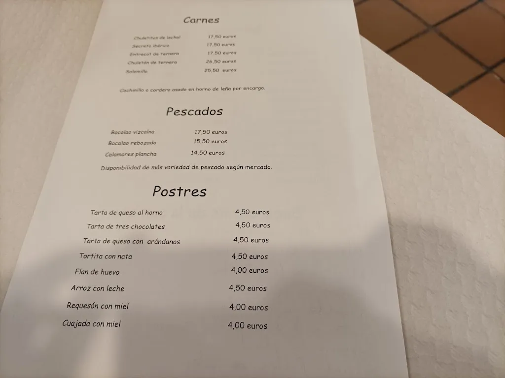 Menu_Bar Mesón El Parador_Chapinería_image_3