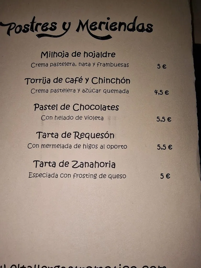 Menu_Restaurante El Taller Gastromótico_Chinchón_image_2