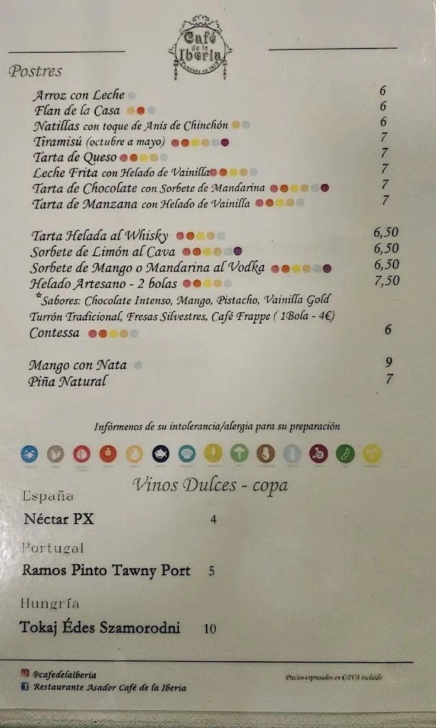Menu_Café de La Iberia_Chinchón_image_1