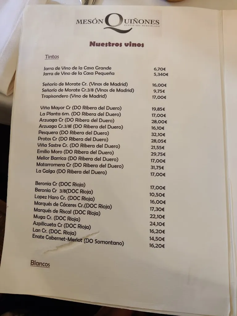 Menu_Mesón Cuevas del Murciélago_Chinchón_image_1