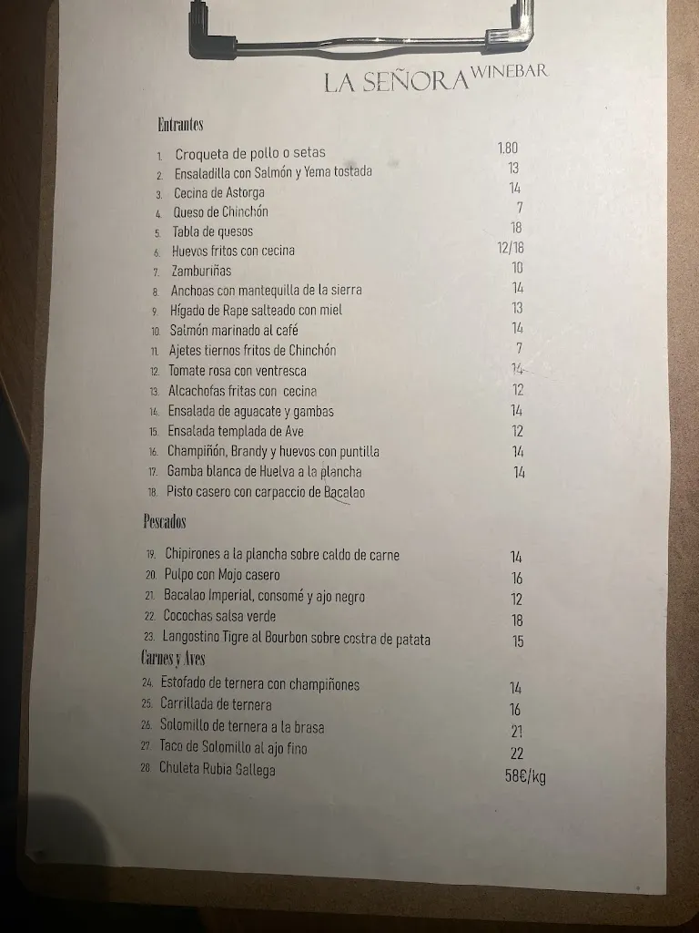 Menu_La Señora Winebar_Chinchón_image_3