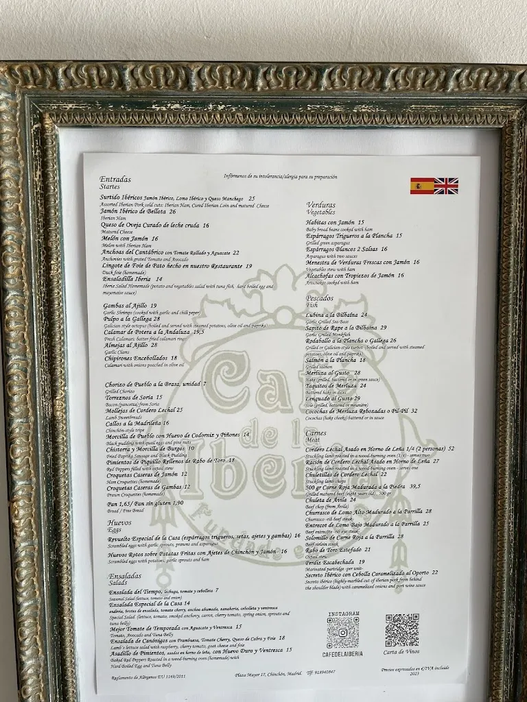 Menu_La Tahona del Iberia_Chinchón_image_1