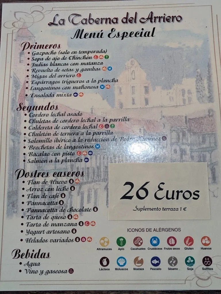 Menu_La Taberna del Arriero_Chinchón_image_1