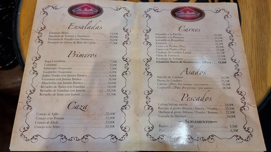 Menu_Restaurante Las Parrillas Cobeña_Cobeña_image_1