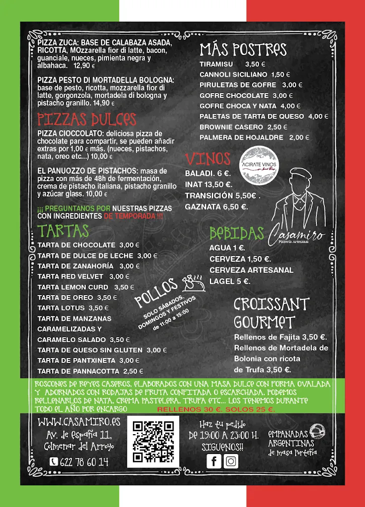 Menu_Pizzeria Casamiro_Colmenar del Arroyo_image_1