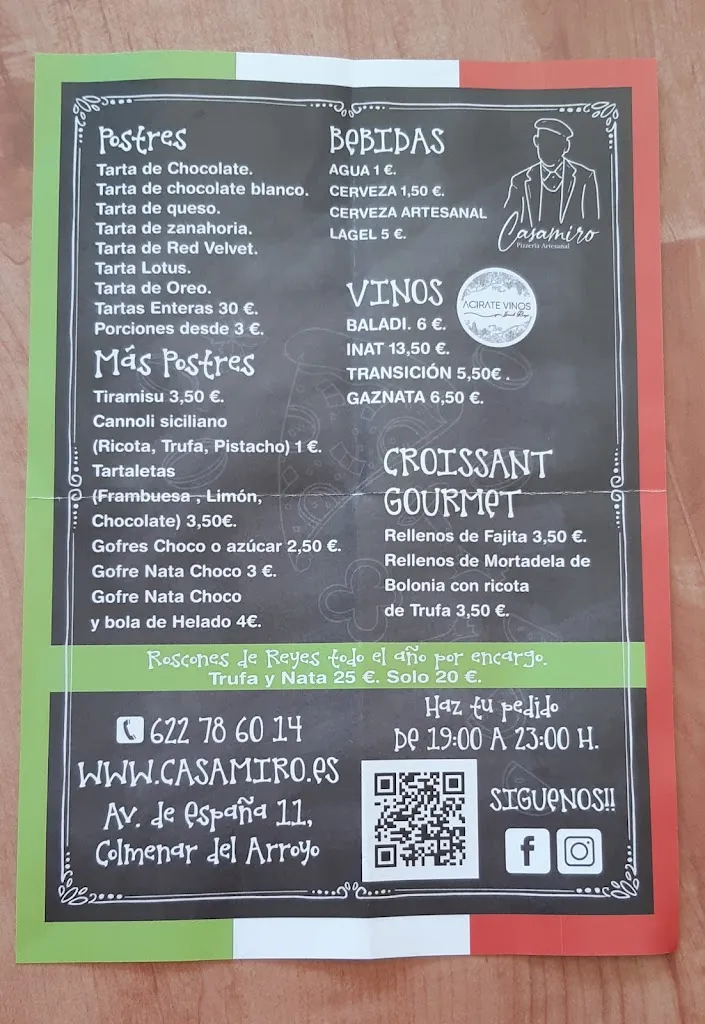Menu_Pizzeria Casamiro_Colmenar del Arroyo_image_3