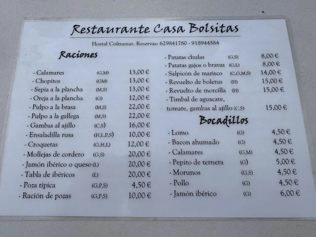 Menu_Restaurante Casa Bolsitas_Colmenar de Oreja_image_1