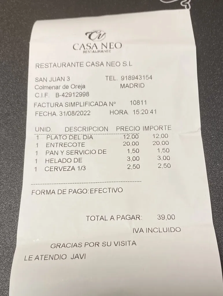 Esteban Soriano_Restaurante Casa Neo_Colmenar de Oreja_recensione