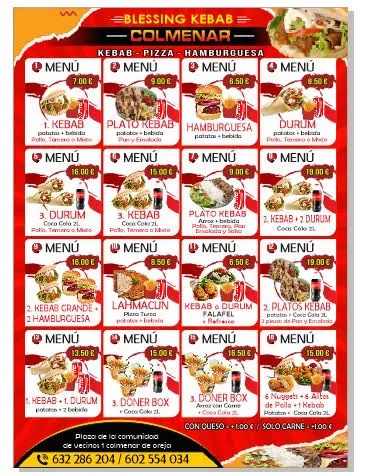 Menu_Blessing Kebab Colmenar_Colmenar de Oreja_image_3