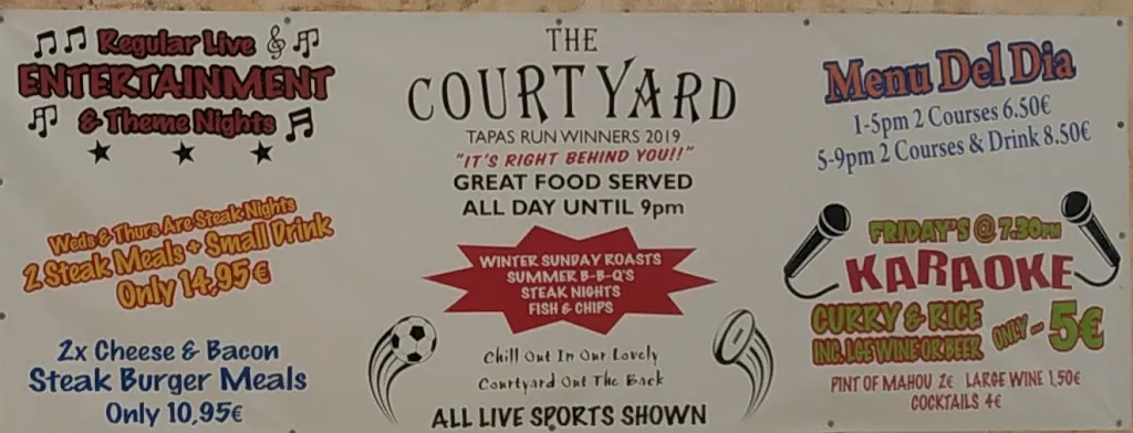 Menu_The Courtyard_Montesinos Los_image_2