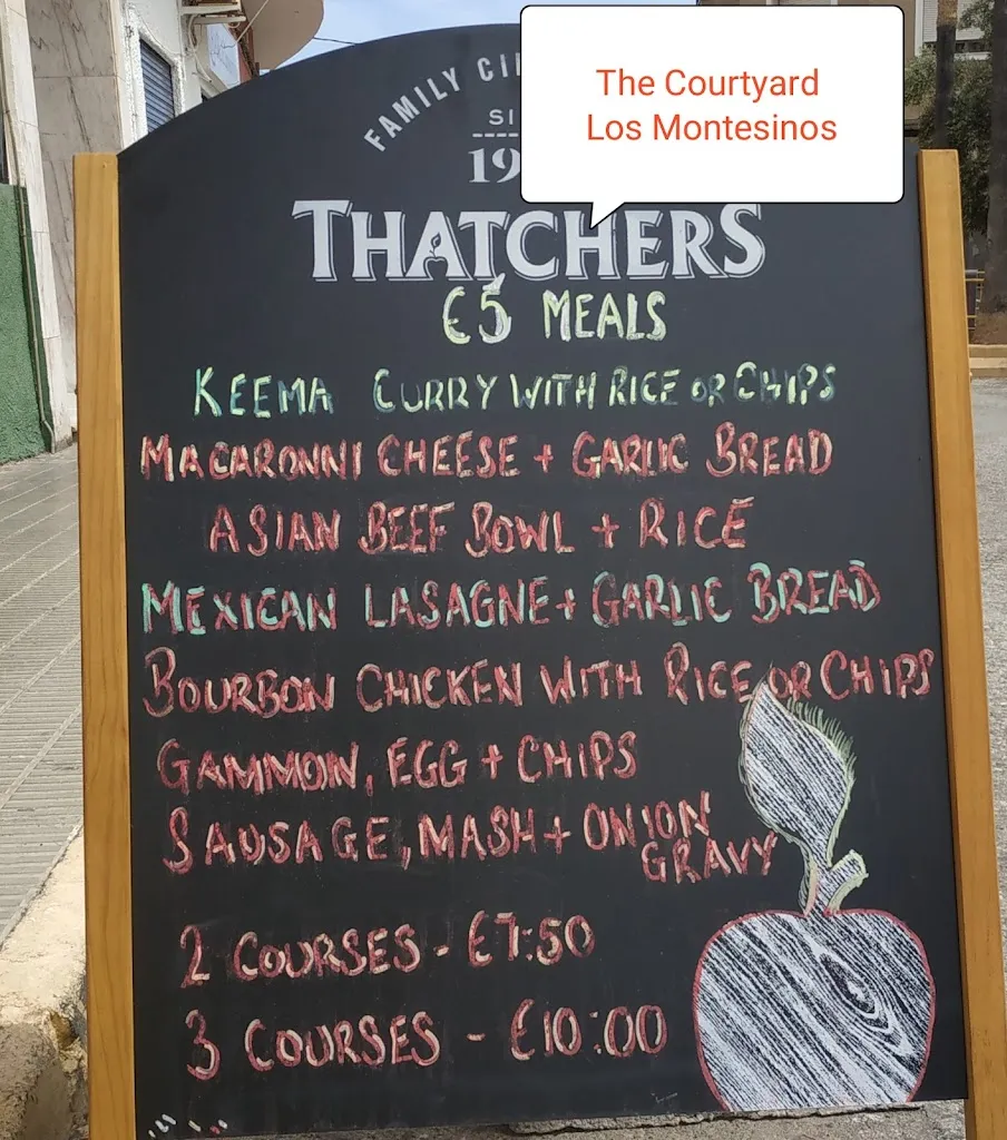 Menu_The Courtyard_Montesinos Los_image_3