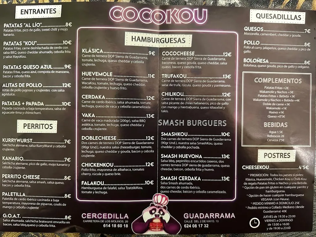 Menu_Cocokou Cercedilla_Cercedilla_image_1