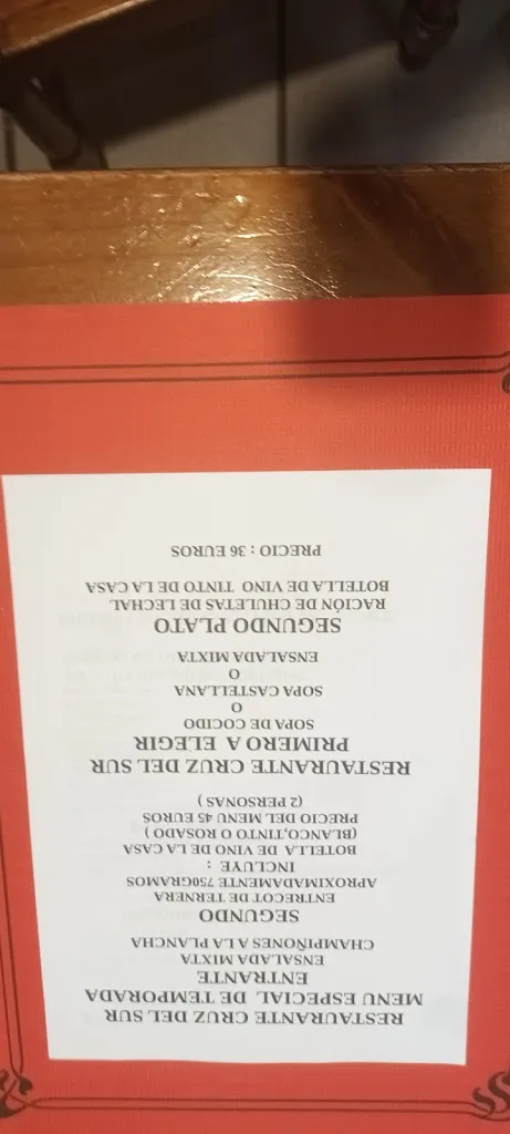 Menu_La Cruz del Sur_Cercedilla_image_3