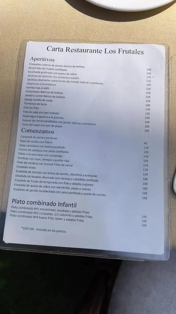Menu_Restaurante Hotel Los Frutales ,CERRADO POR VACACIONES DEL 15 DE SEPTIEMBRE AL 9 DE OCTUBRE_Cercedilla_image_2