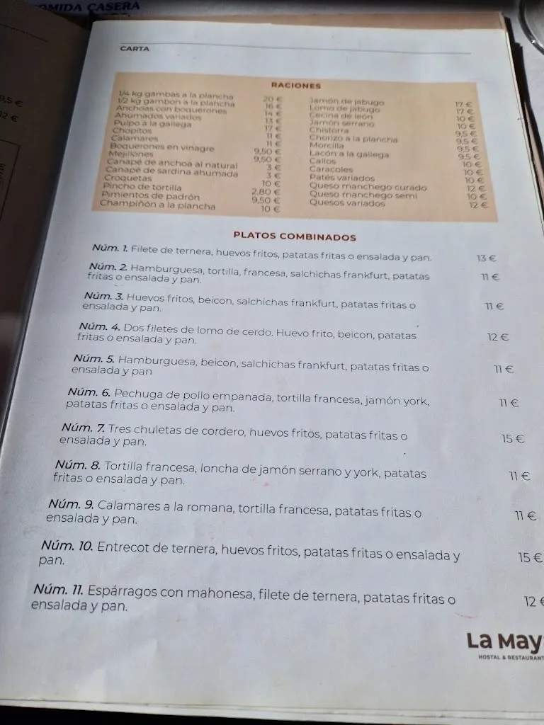 Menu_Restaurante Hostal La Maya_Cercedilla_image_1