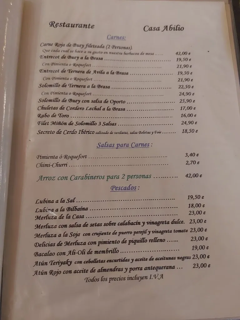 Menu_Restaurante Casa Abilio_Colmenar Viejo_image_2