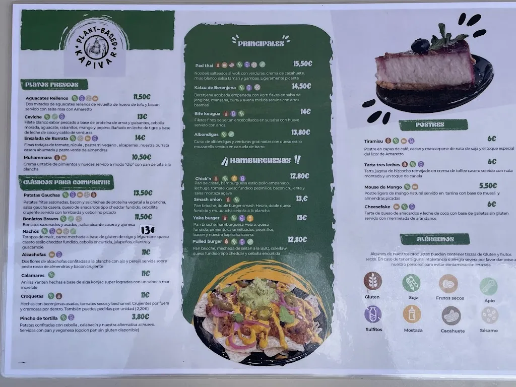 Menu_KAPIVAR plant-based food_Colmenar Viejo_image_2