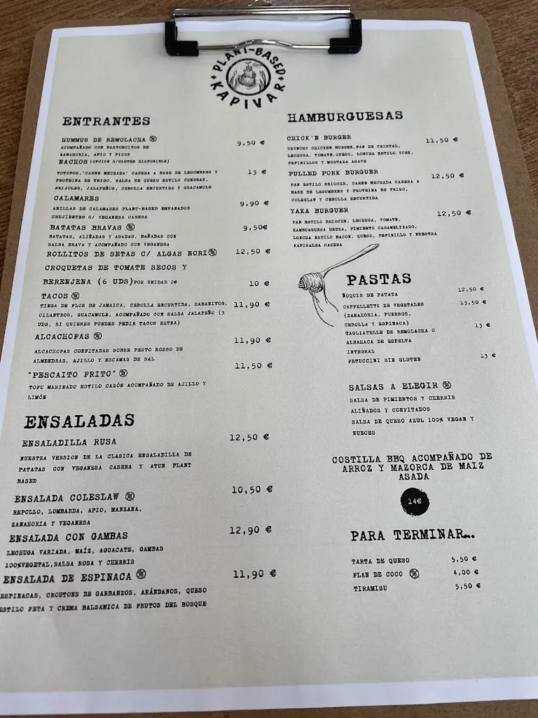Menu_KAPIVAR plant-based food_Colmenar Viejo_image_3