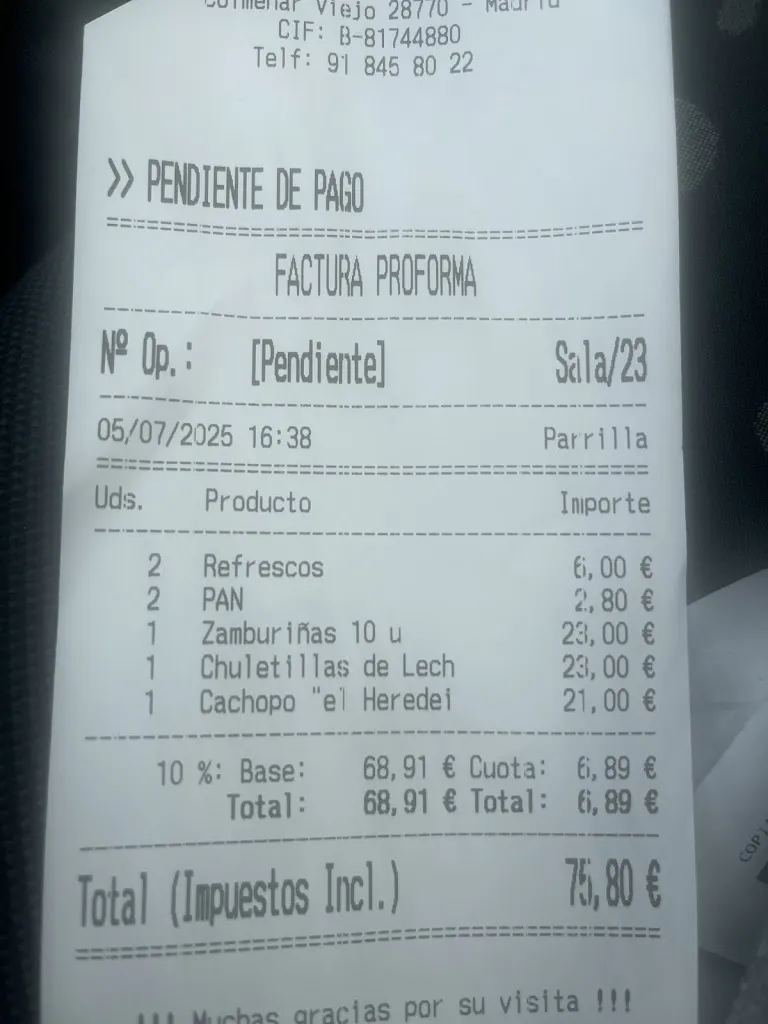 Beatriz Castro Martínez_Restaurante la Parrilla de Colmenar_Colmenar Viejo_review