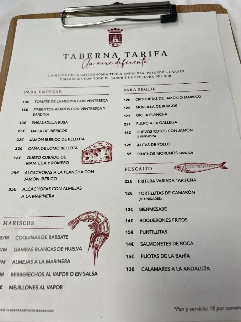 Menu_Taberna Tarifa_Colmenar Viejo_immagine_1