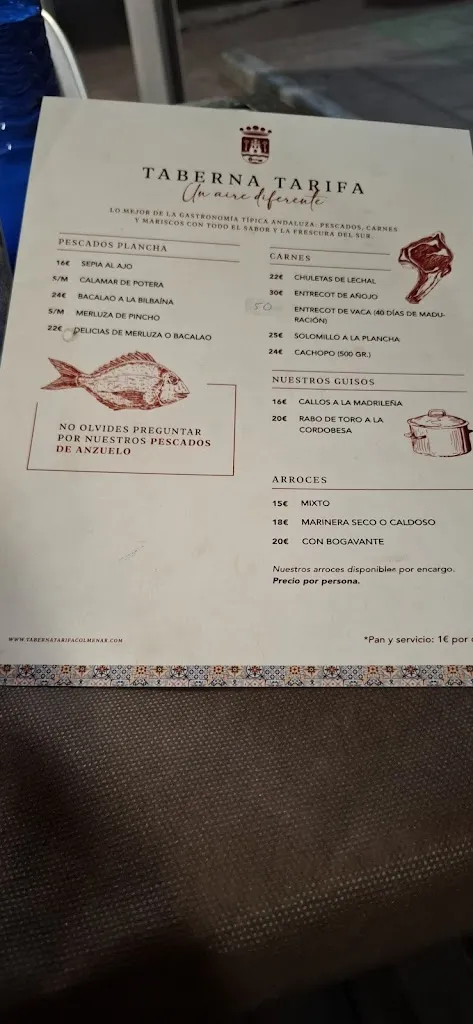 Menu_Taberna Tarifa_Colmenar Viejo_immagine_2