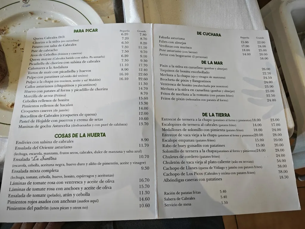 Menu_La Santina_Colmenarejo_image_3